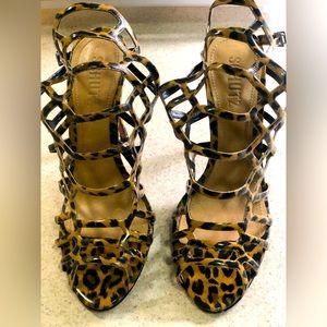 Shutz animal print heels